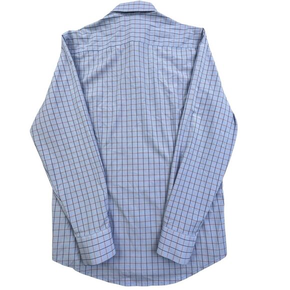 Mizzen + Main Performance Shirt Mens M Blue Plaid Trim Fit Stretch - Picture 5 of 10